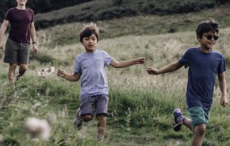 Adults and children in Windsor Great Park