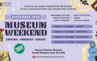 September museum weekends poster