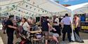 Maidenhead Craft Beer Festival - family drinking in a marque