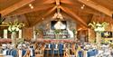 Amber Lakes Lodge set for a dinner