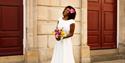 The Windsor Guildhall bride by the red doors