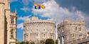 Windsor Castle Round Tower with Royal Standard flying (image Doug Harding)