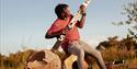 Gasper Nali - playing the babatoni outdoors