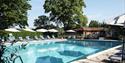 Great Fosters outdoor pool in summer