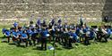 Band performing on the grass moat, Windsor Castle