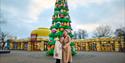 LEGOLAND at Christmas | people in front of LEGO Christmas tree