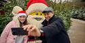 LEGOLAND at Christmas | people taking a selfie with LEGO Santa