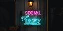 Jazz bar scene, neon light