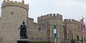 Queen Victoria statue with Union flag and Nigerian flag, image VisitWindsor
