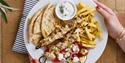 Food at The Real Greek - Windsor.  Souvlaki Grill Plate - Lunch Menu