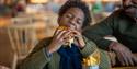 The Savill Garden Kitchen boy eating burger