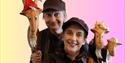 Three Billy Goats Gruff and puppeteers