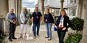 Amanda Bryett of Windsor Tourist Guides leading a small group at Windsor Guildhall