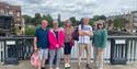 Walking Tours in Windsor | tour participants on Windsor & Eton Bridge over the River Thames