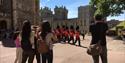 Windsor Tourist Guides group watching the guard movements at Windsor Castle