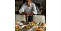 The chef overlooking his food