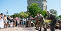 People taking part in Windsor at War activity at Windsor Castle