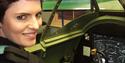 Woman in Spitfire Simulator at Maidenhead Heritage Centre