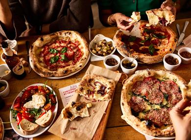 Franco Manca sourdough pizza Christmas menu