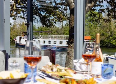 Riverside dining at Mediterranevm Bray
