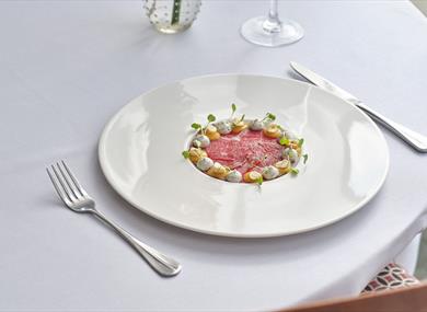 Danesfield Hotel beef carpaccio