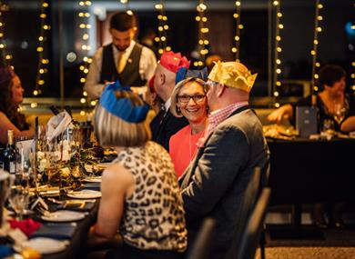 People at Ascot Racecourse Christmas party