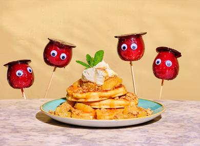 Toffee apple pancakes