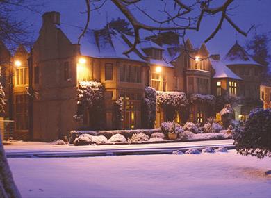 Frimley Hall Hotel in the snow