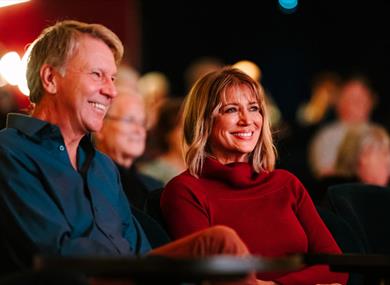 People watching entertainment