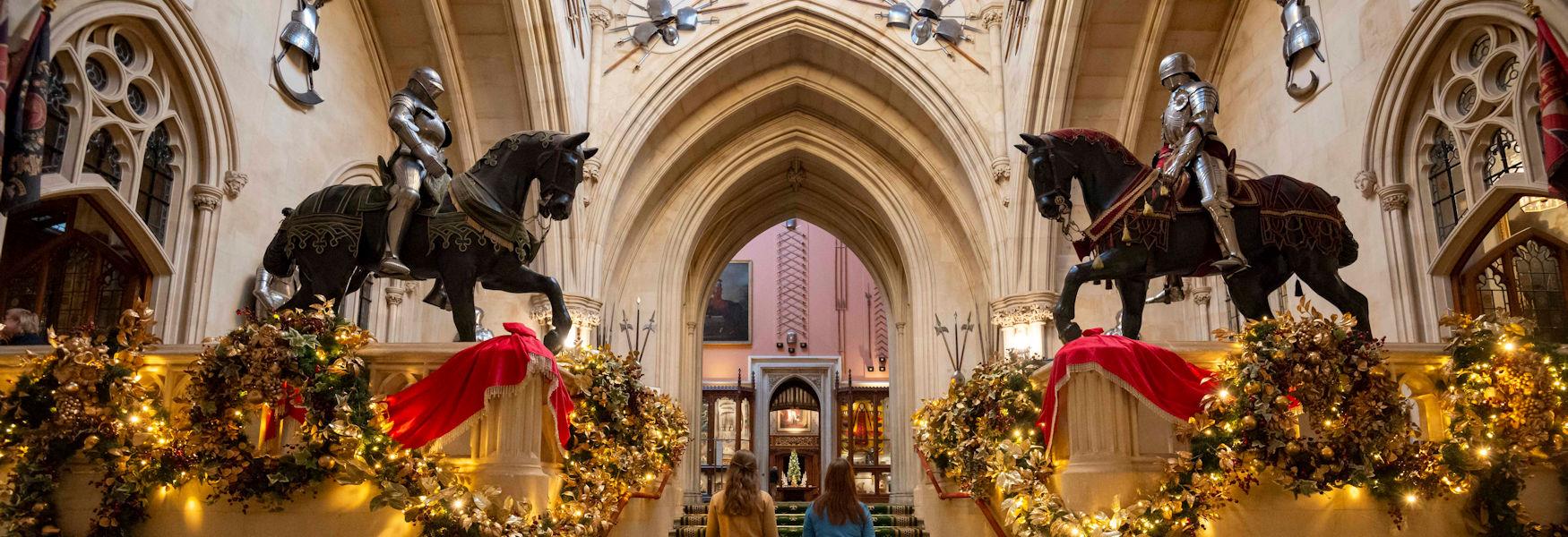 Windsor Castle decorated for Christmas, Royal Collection Trust / © His Majesty King Charles III 2023