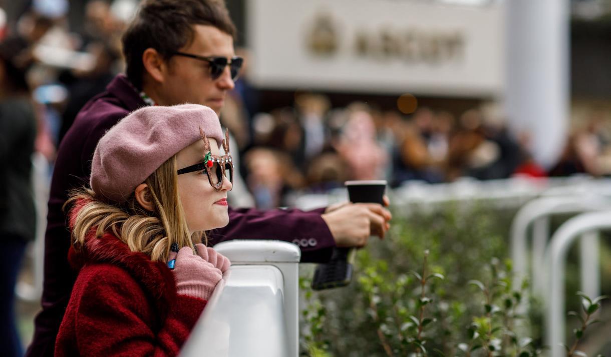 Racegoers at Howden Christmas Racing Weekend at Ascot