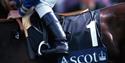 Ascot Racecourse; close up of jockey's Ascot saddlecloth