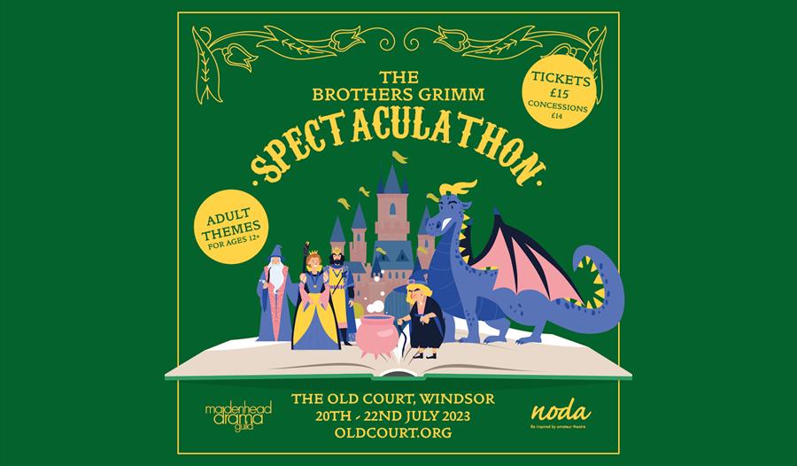 Brothers Grimm graphic showing fairytale scene
