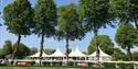 Riverbank Marquee and parade ring at Royal Windsor Racecourse