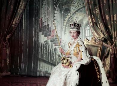 Cecil Beaton, Queen Elizabeth II on her Coronation Day, 1953.  Royal Collection Trust / © Her Majesty Queen Elizabeth II 2021
