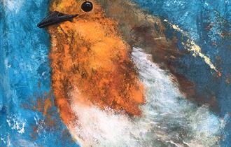 Painting of a Robin