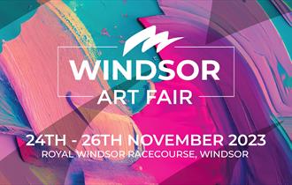 Windsor Art Fair logo on abstract painting