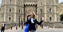 Amanda Bryett of Windsor Tourist Guides outside Henry VIII Gate, Windsor Castle