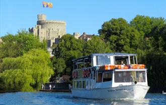 French Brothers Boats on the River Thames with Windsor Castle in the background