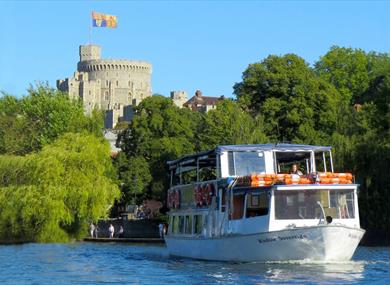 French Brothers Boats on the River Thames with Windsor Castle in the background