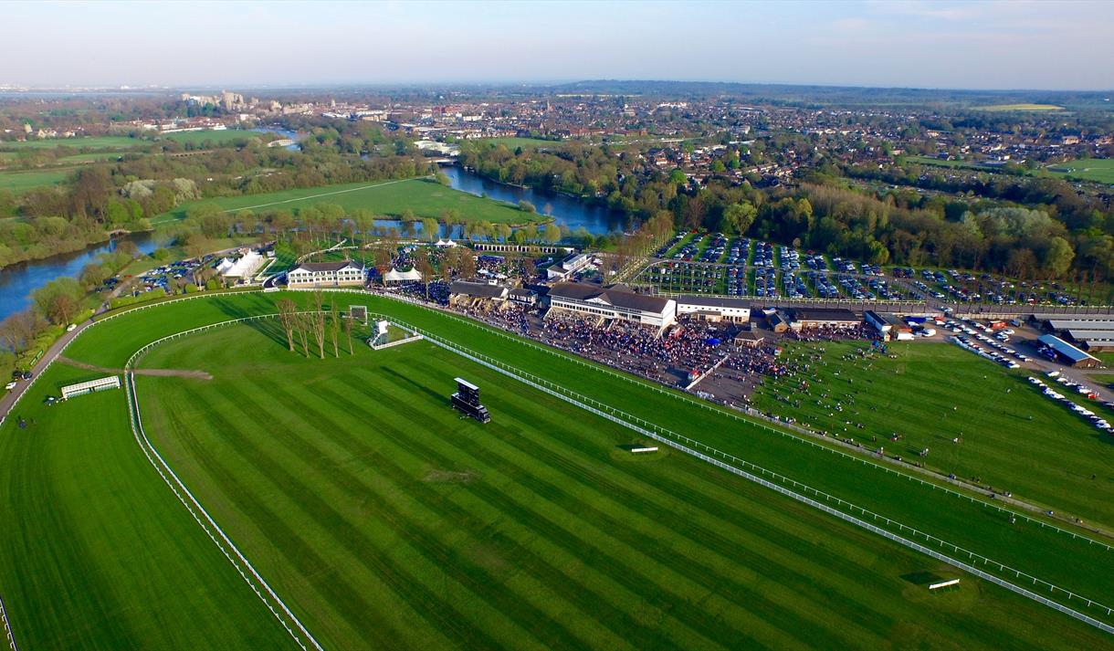 Aerial view of Royal Windsor Racecourse