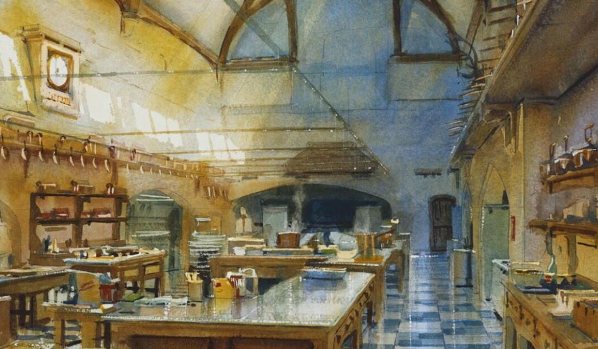 Windsor Castle: the Grand Kitchen, after restoration, Alexander Creswell. Royal Collection Trust / © His Majesty King Charles III 2023