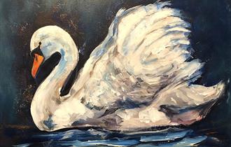 Painting of a Swan