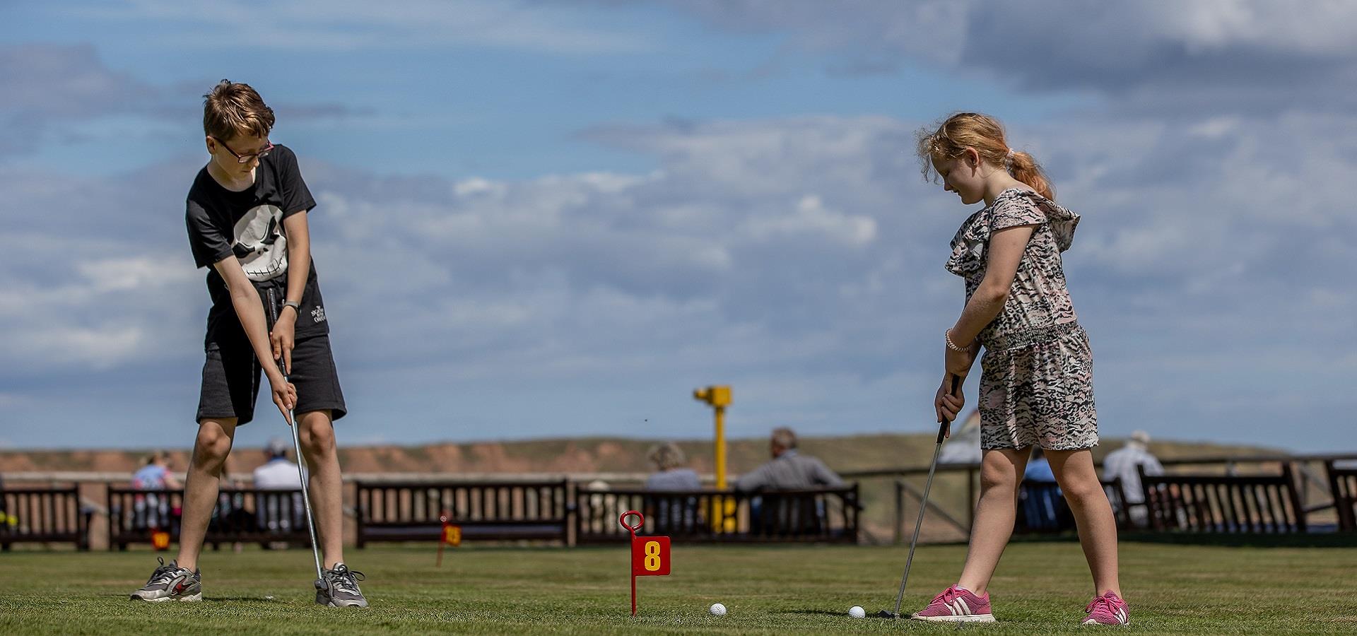 An image of Mini Golf in Filey by Charlotte Graham