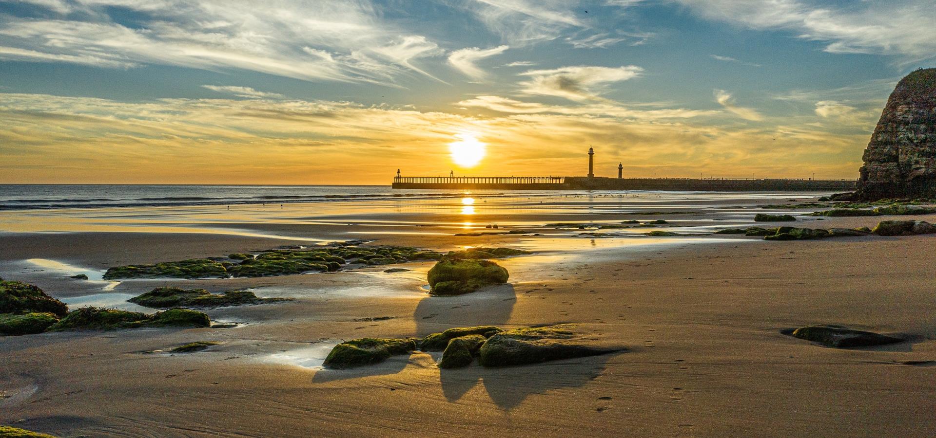 An image of a Sunrise Image of Whitby by Charlotte Graham