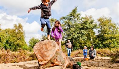 An image of children playing at Sutton Bank National Park Centre. Photograph by Chris J Parker NYMNP