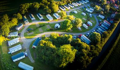 An image of an aerial view of Robin Hood Caravan Park (Tourers/Tents)
