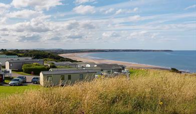 An image of a view from Reighton Sands Holiday Park