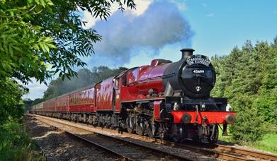 An image of The Scarborough Spa Express in countryside