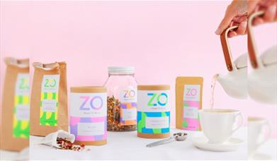 An image of a collection of ZO TEA products